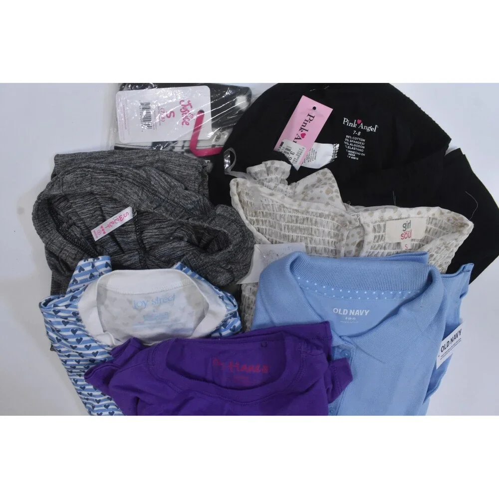 Wholesale Bulk Lot Of 14 Girls Size Small 6/7 Mixed Season Tops Bottoms Dresses